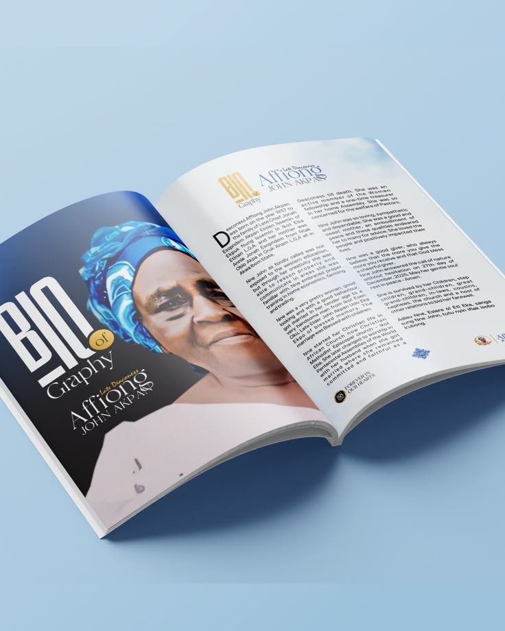 Funeral Programme Booklet — printing in Lagos