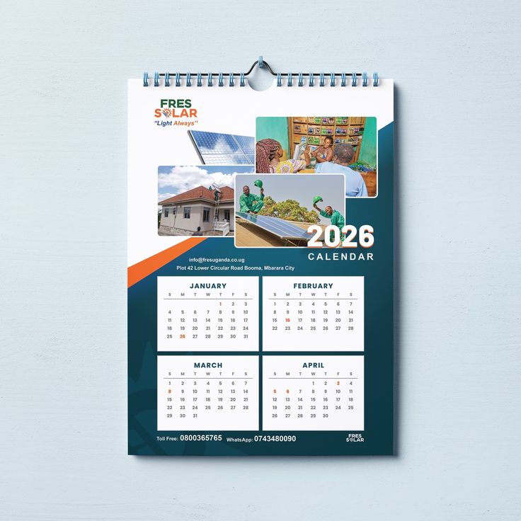 A2 Wall Calendar — printing in Lagos